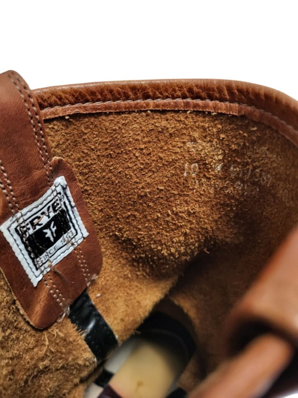 FRYE 12R Harness Boot Brown Oiled Leather Western Cowgirl Mid Calf Engineer Moto - Picture 9 of 11